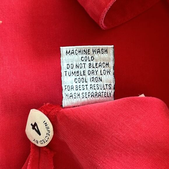 Amy K Su Embroidered Button Up Shirt Tropical Pineapples Hula Girls Red Size 2X - Picture 15 of 16